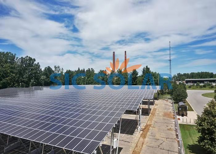 Solar carport mounting system