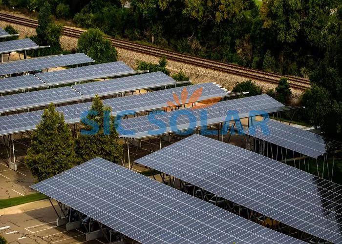 PV carport mounting structure W-type