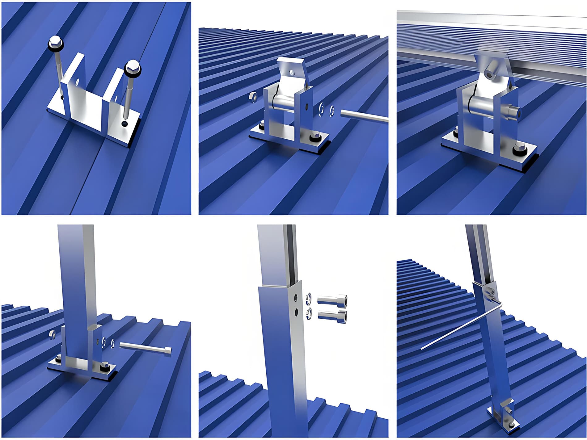 Adjustable solar tilt leg
