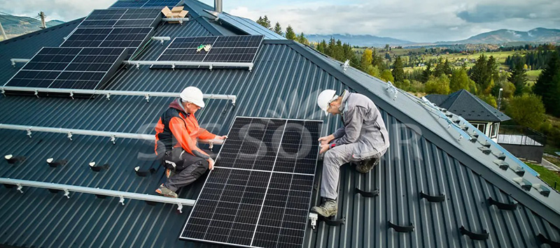 solar panels roof installation