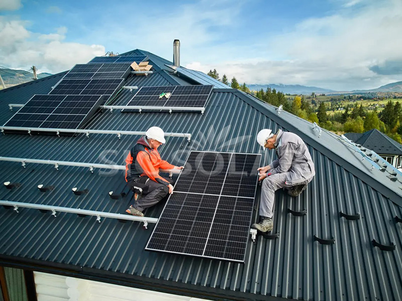 metal roof solar mounting rack