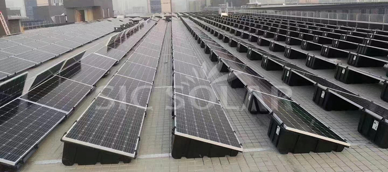 ballast flat roof mounting structure