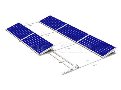 Solar panel installed on a flat roof
