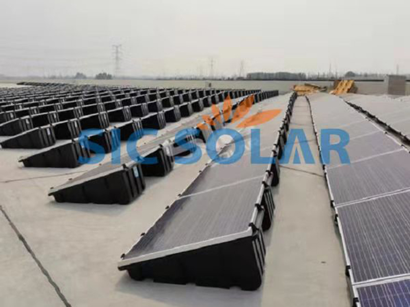 인도의 2.3MW PP PV 밸러스트 장착 시스템 | Sic-solar.com