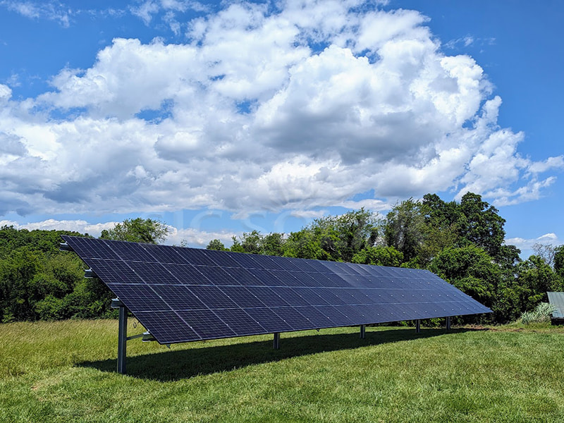 태국 50KW 탄소강 PV 지상 설치 구조물