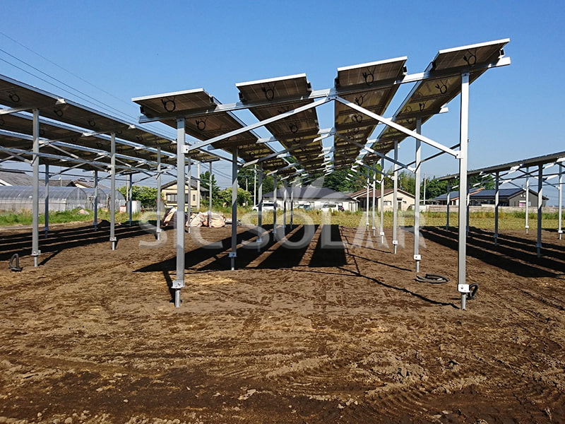 일본의 200kW 태양광 농업 시스템