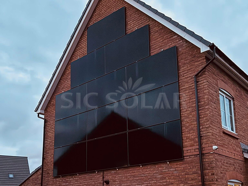 U.K.의 20KW 태양광 파사드용 설치 시스템