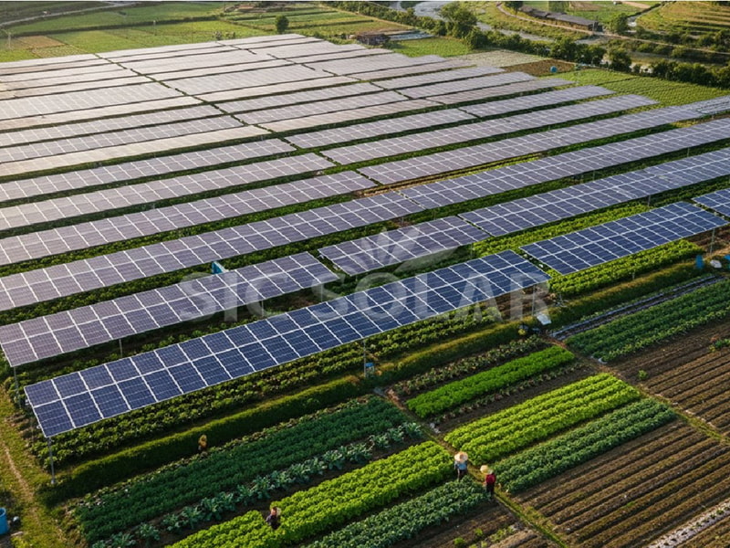중국의 200KW 농업용 태양광 패널 시스템